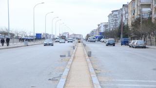 Karaman Devlet Hastanesi Caddesi'nde Orta Rejüj Çalışması