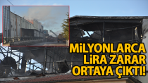 Karaman'da fabrika yangınındaki hasar, gün ağarınca ortaya çıktı