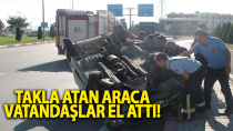 Karaman'da takla atan otomobilde 1 kişi yaralandı