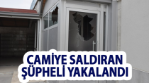 Karaman'da caminin camlarını kıran şüpheli yakalandı